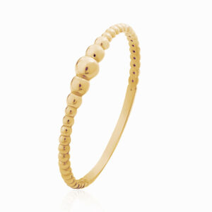 Anel Bolinhas Ouro Amarelo 18K  (750)