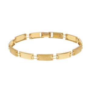Pulseira Chapas Masculina Ouro 18K (750)