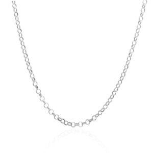 Corrente Elo Português Ouro Branco 18K (750)  3.85 MM