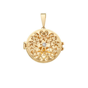 Pingente Relicário Esfera Nossa Senhora Aparecida Ouro 18K (750)