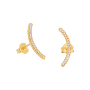 Brincos Ear Cuff Ouro 18K 750 Cravejado