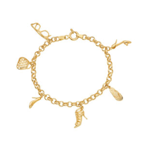 Pulseira Berloques Femeninos Ouro 18k (750)