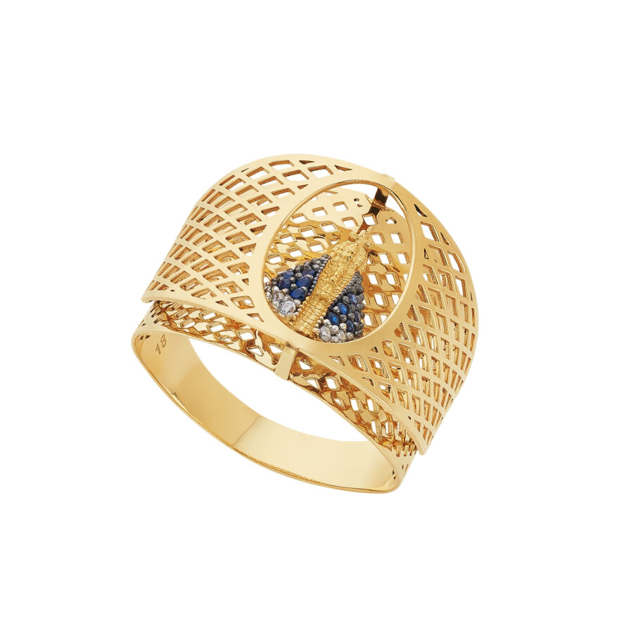 Anel Nossa Senhora Aparecida Ouro 18K (750)