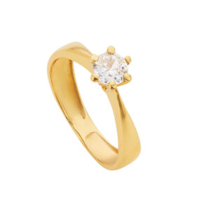 Anel Solitário Lumière Ouro 18K 750 ( Sob encomenda)