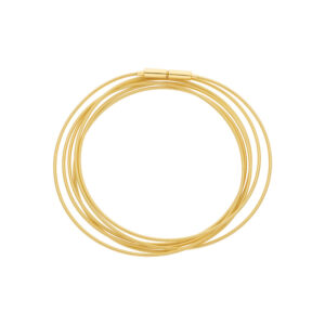 Pulseira Corda de Violão em Ouro 18K – Seis Voltas