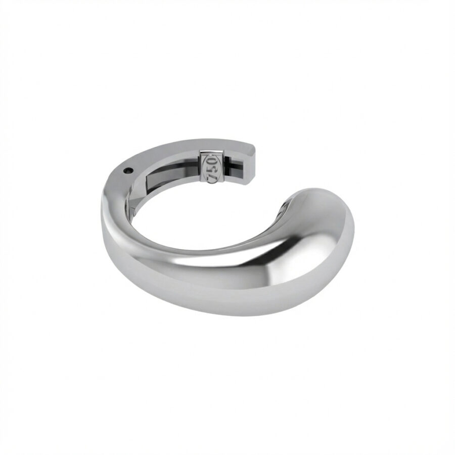 Piercing Fake Gota Ouro Branco 18K (750) Conch