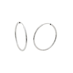 Brincos Argola Ouro Branco 18K