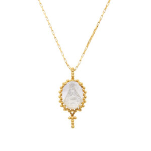 Pingente Nossa Senhora Ouro 18K Madrepérola