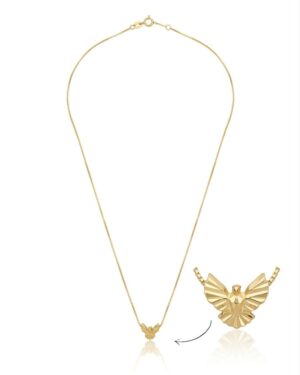 Corrente Veneziana Com Pingente Espirito Santo Ouro 18K (750)