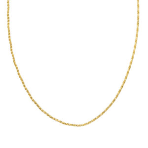 Corrente Veneziana Trançada Diamantada Ouro 18K (750)