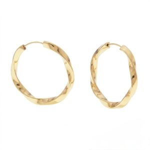 Brincos Argola Torcida Ouro 18K