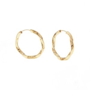 Brincos Argola Torcida Ouro 18K