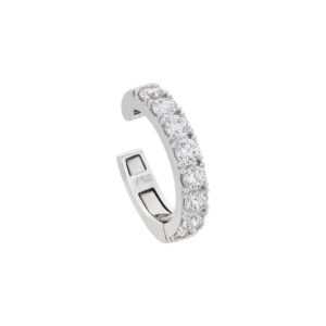 Piercing Helix Cravejado Ouro Branco 18K