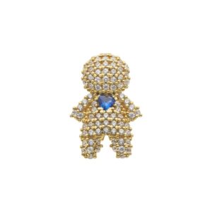 Pingente Menino Cravejado Ouro 18K (750)