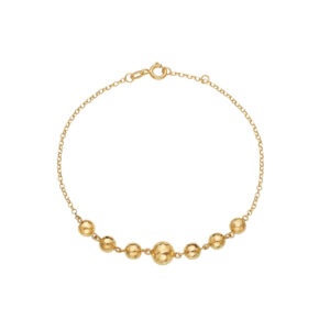 Pulseira Bolinhas Diamantadas ouro 18K
