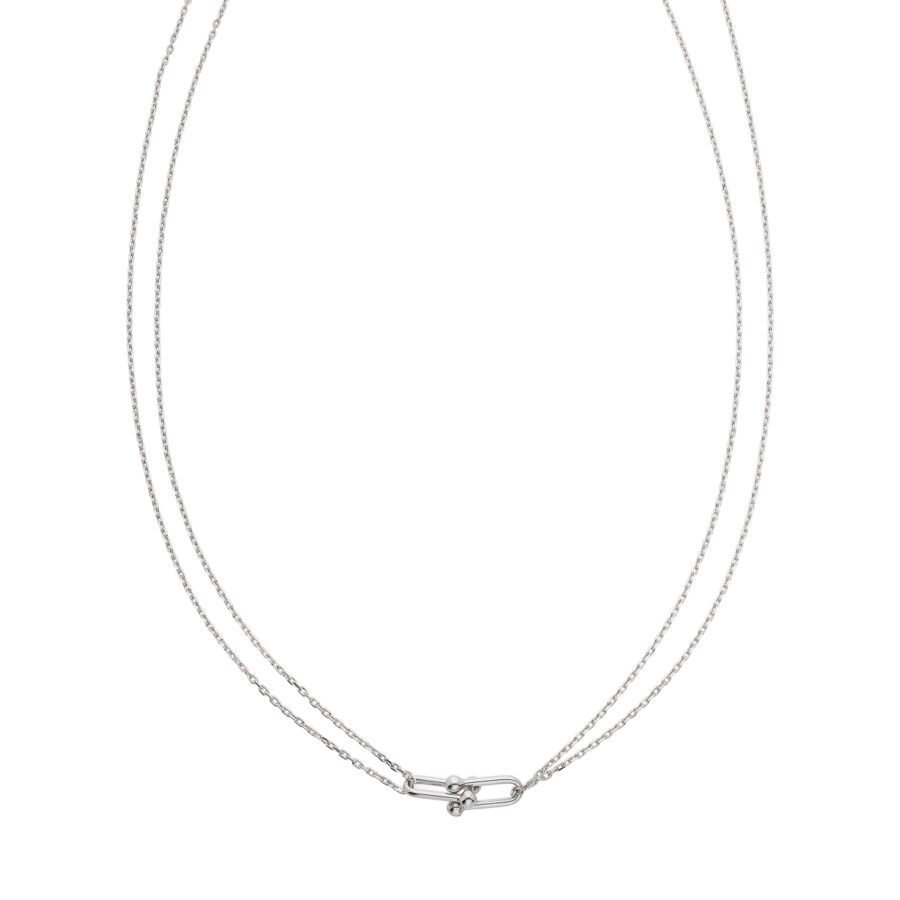 Colar Elos Ouro Branco 18K